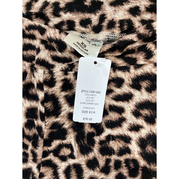 NWT Soma Leopard Print Pull On Pajama Pants Size XS 70$ MSRP - Picture 4 of 6